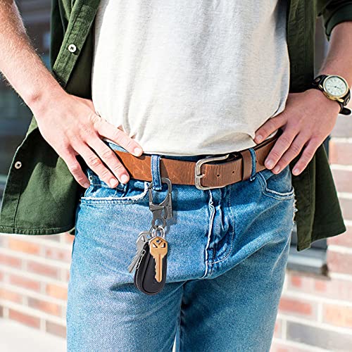 Ahiller Dual Lock Carabiner Clip, Zinc Alloy Keychain for Outdoor