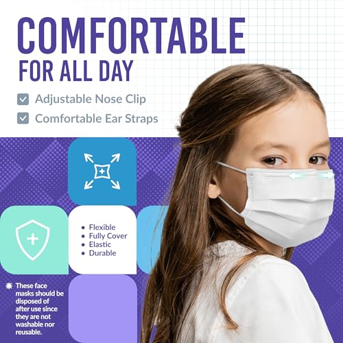 Disposable Face Masks for Kids and Adults - 3 Size Options