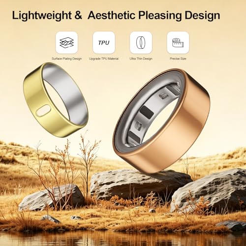TPU Ring Cover for Oura Ring 4/3 - Gold, Silver, Rose Gold - Size 8