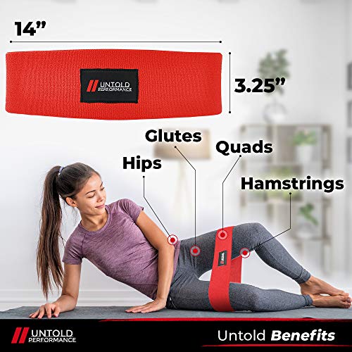 Heavy Resistance Bands - Durable Hip Bands for Strength & Flexibility - Red