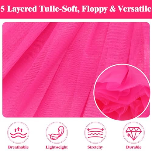 Tutu for Women Adults 5 Layered Tulle Skirt Halloween Skirts 80S