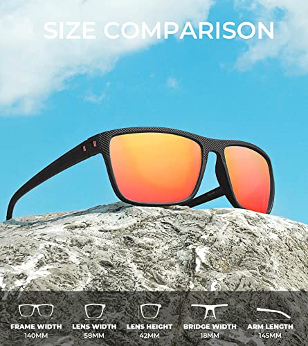 Polarized Sunglasses for Men - UV Protection, Lightweight, Classic Design