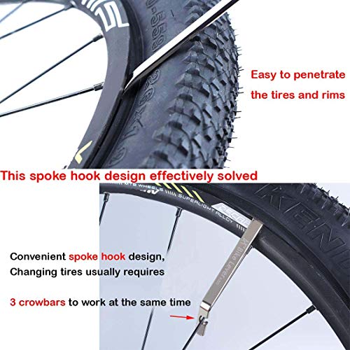 Premium Stainless Steel Bicycle Tire Levers - Set of 5