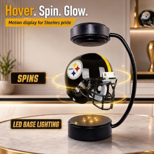 NFL Rotating Levitating Hover Helmet with LED - Pittsburgh Steelers