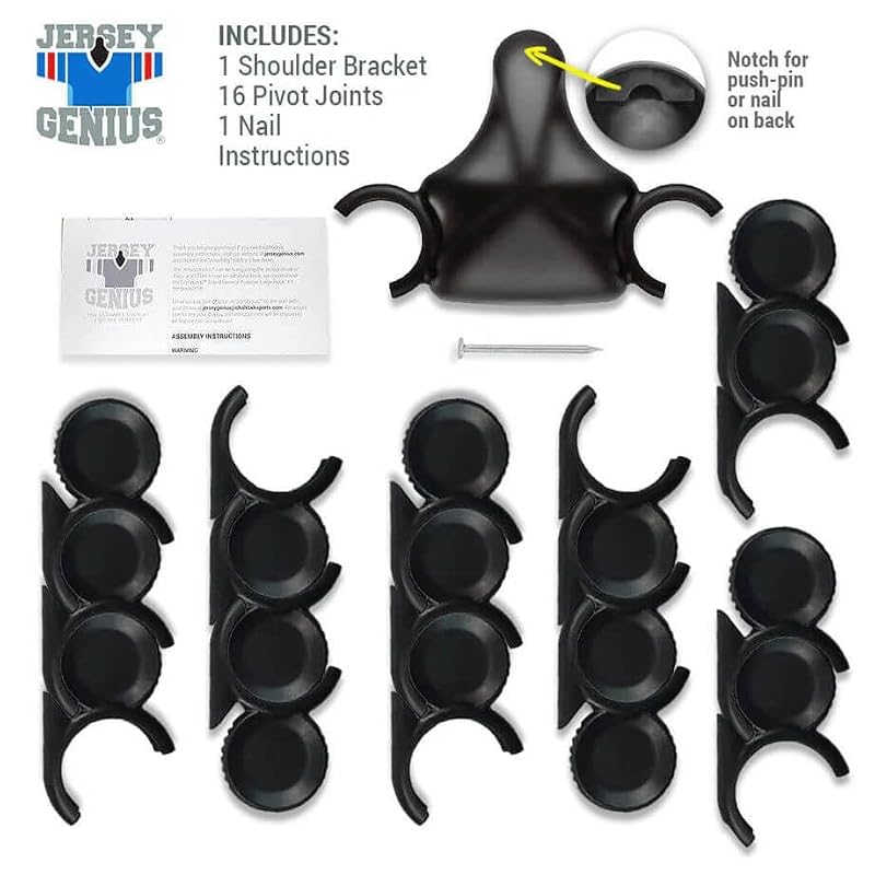 ChalkTalkSPORTS JerseyGenius Adjustable Jersey Wall Hanger - 1 Pack