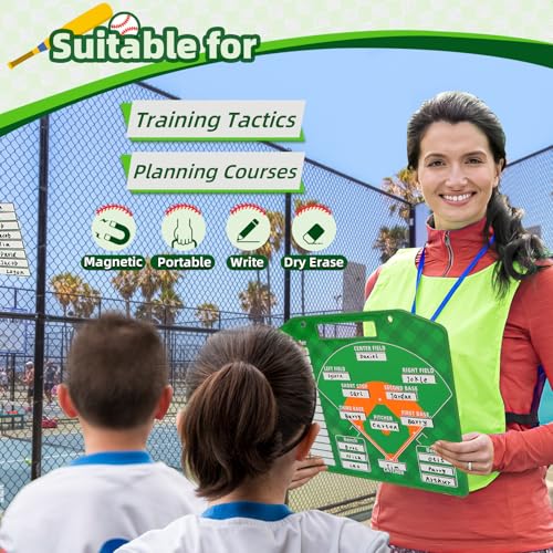 Magnetic Baseball Lineup Board - 40 Sheets - Green