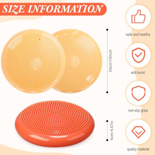 Libima 4 Pcs Wiggle Seat Cushions for Kids - Inflated Balance Discs in Vivid Color