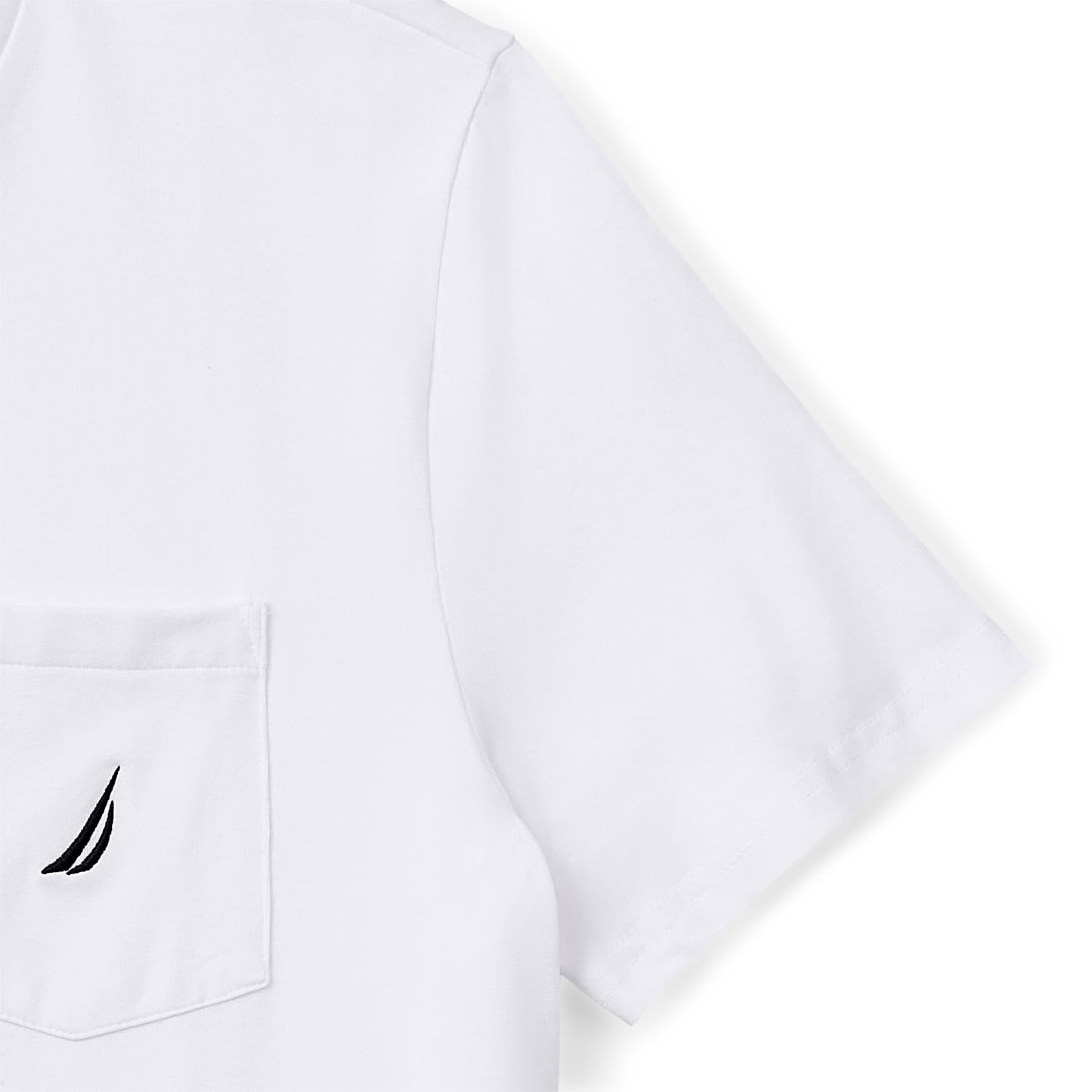 Nautica Men's Big & Tall Solid Crew Neck Short-Sleeve Pocket T-Shirt, Bright White, 6X Big