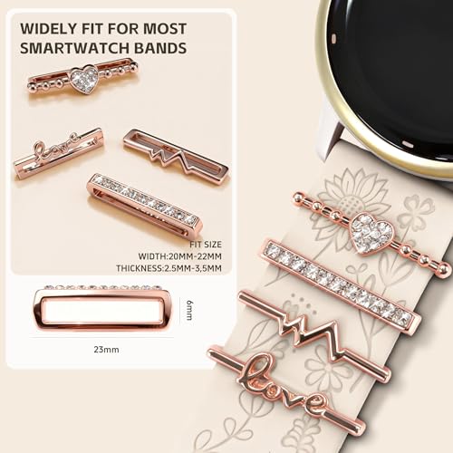 20mm Engraved Silicone Watch Band - Starlight, Milk Tea & Smoky Purple