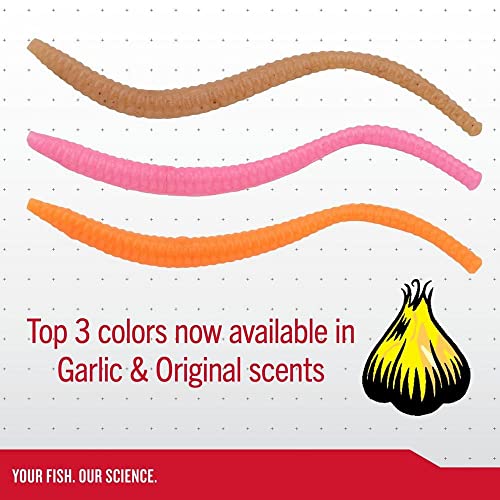 Floating Trout Worm Soft Bait - 3-Inch Pink Shad, 15 Count