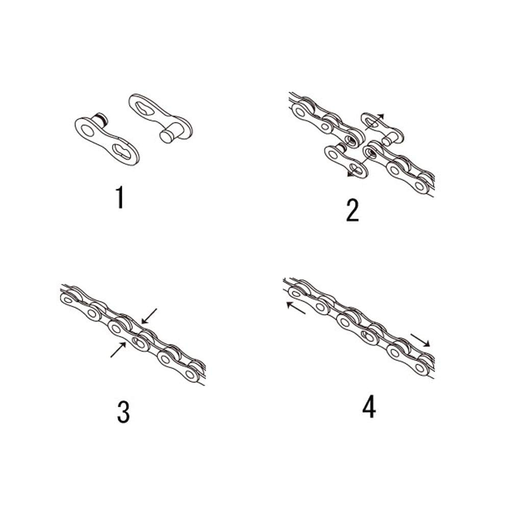 ZONKIE Single-Speed Bicycle Chain 1/2 x 1/8 Inch 116 Links