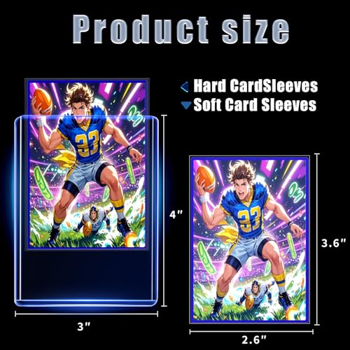 200 Card Sleeves and Toploaders Set - 3" x 4" Hard & Soft Protectors