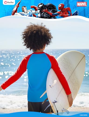 Kids UPF 50+ Long Sleeve Rash Guard Swim Shirt - 6-7 Years, Marvel Venom