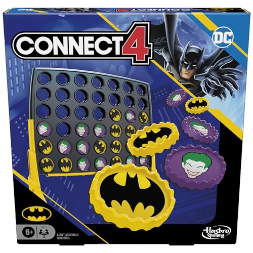 Batman Connect 4 Game - 2 Player Strategy Board Game for Kids & Families