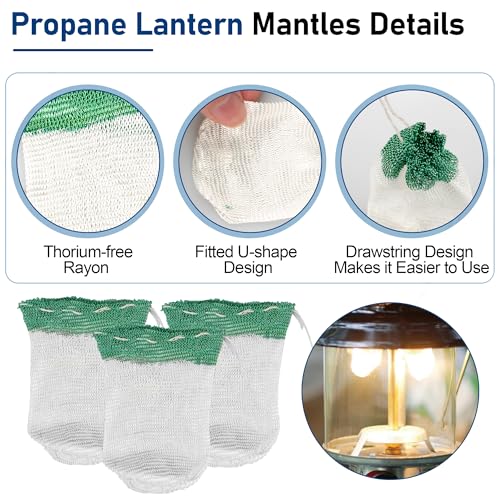 Propane Lantern Mantles & Replacement Glass Globe for Lanterns