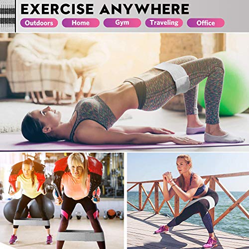Resistance Bands Set for Home Gym - 3 Professional Fabric Loops