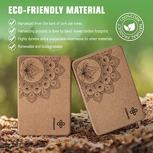 Cork Yoga Blocks Set with 8ft Strap - Eco-Friendly Support