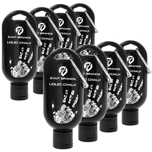 EVMT Brands A1-8pk Liquid Gym Chalk Mess Free for Weightlifting & Climbing