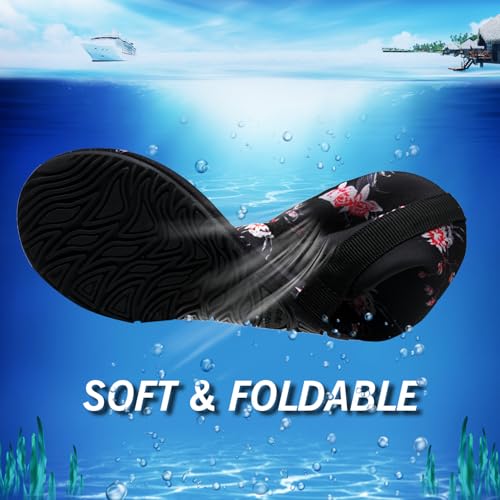 Quick Dry Water Shoes for Men and Women - Black Rose (9-10 Women/7.5-8.5 Men)
