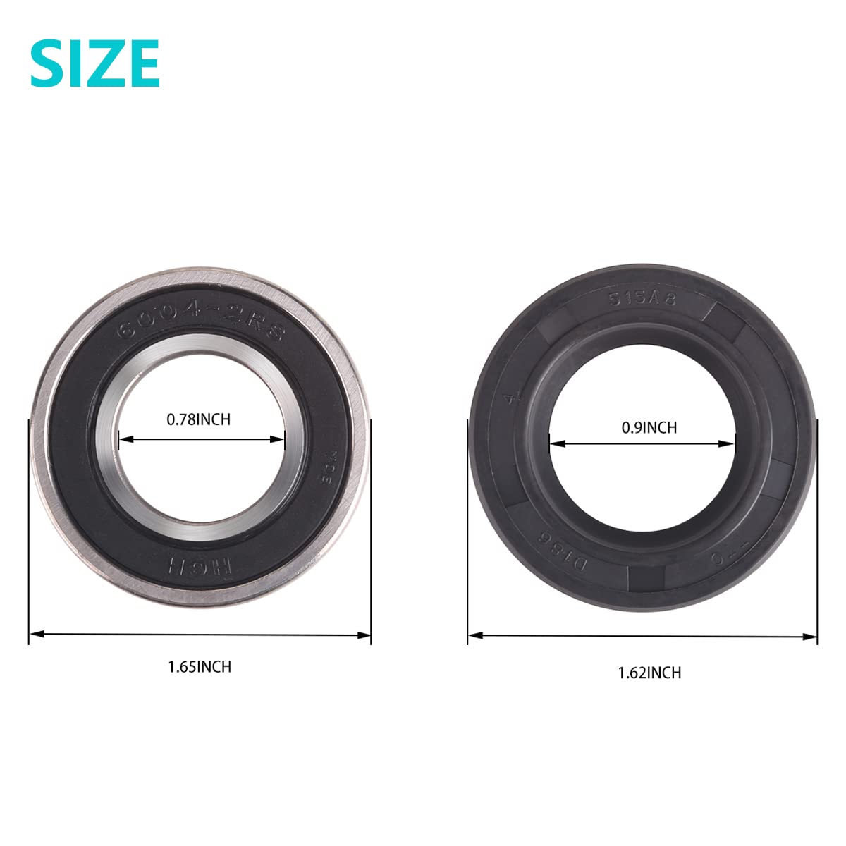 10L0L Golf Cart Rear Axle Shaft Bearing & Seal Kit for EZGO TXT RXV Medalist Marathon Electric Carts 1978 UP, OEM# 611931 70181-G01 70181G01 15112-G1 15112G1 620343, 2 Pack