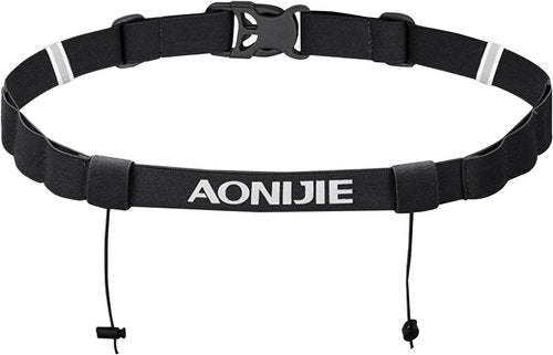 Azarxis Race Number Bib Belt - Adjustable Elastic Webbing with 6 Storage Loops for Runners | Ideal for Triathlons & Marathons
