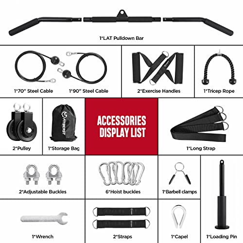 Cable Weight Pulley System for Home Gym - Multi-functional Bar Set
