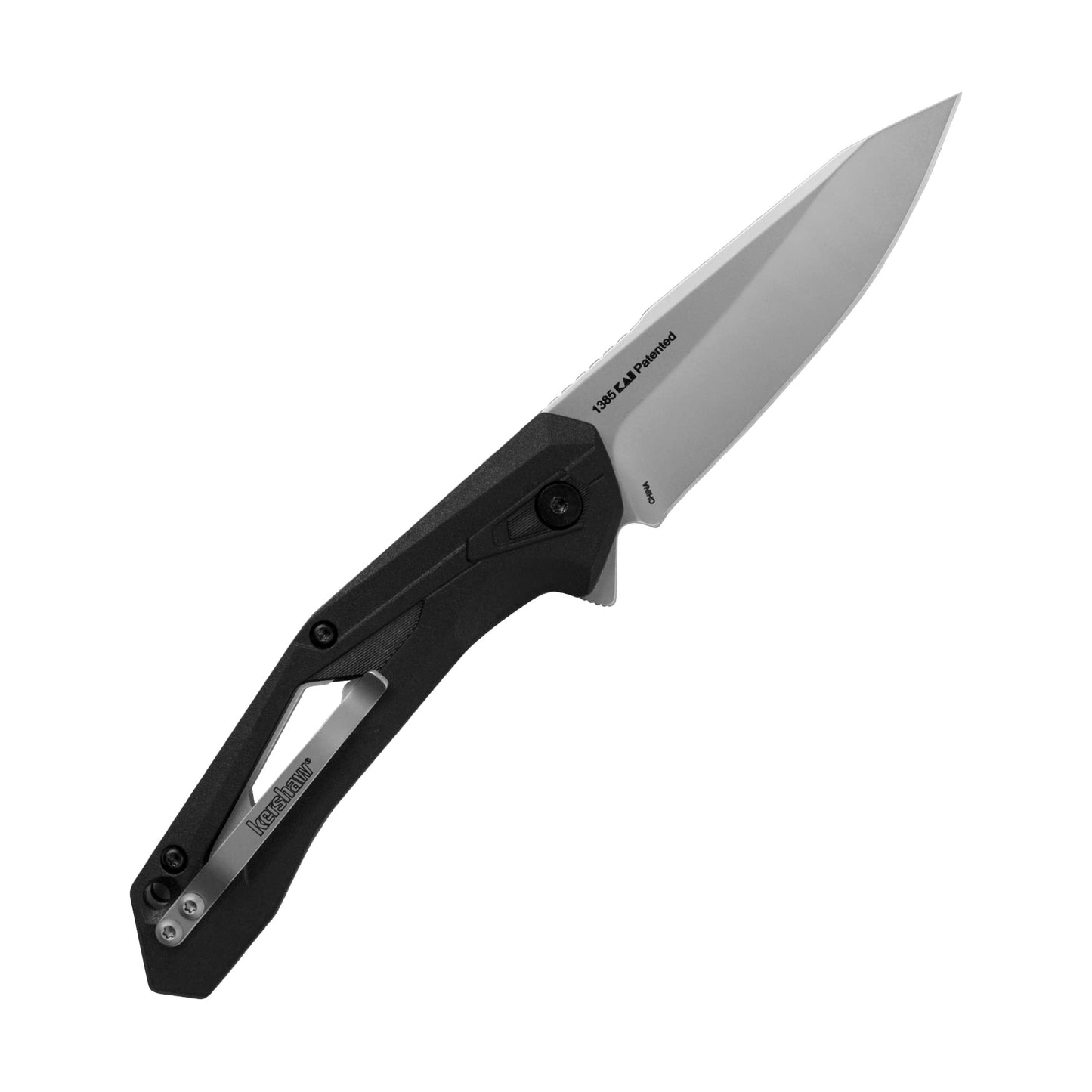 Kershaw Airlock Assisted Opening Knife Black FRN (3" Bead Blast) 1385