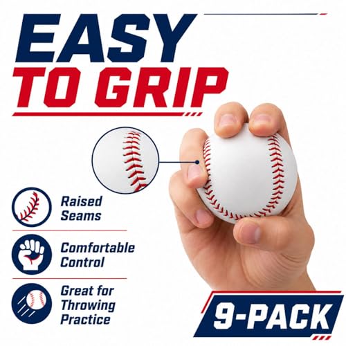 HolyElks 6 Pack Hard Baseballs with Raised Seams - Practice, Training & Recreational Use