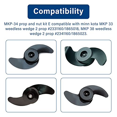 MKP-34 Prop and Nut Kit E for Minn Kota Trolling Motor 1865019