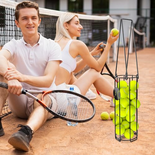 Tennis Ball Hopper Collector - Black, Holds 24 Balls