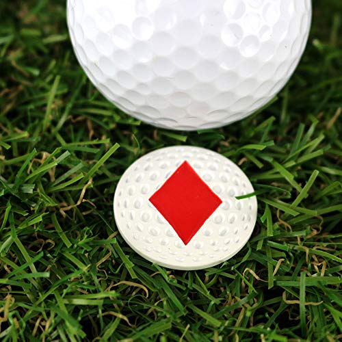 Golf Ball Markers - Assorted Soft Enamel Design, 24.4mm, 5 Pcs - Poker