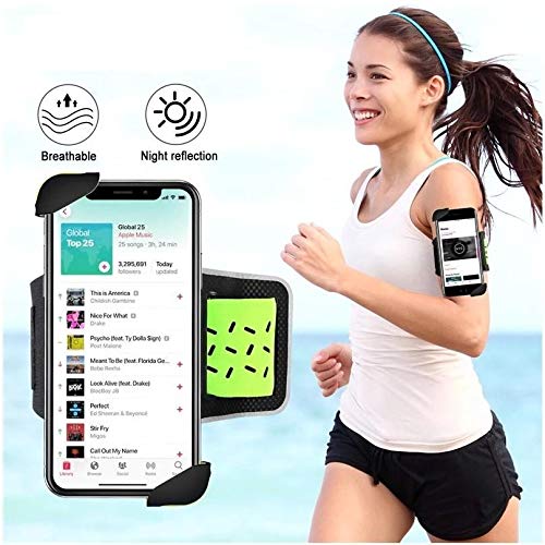 Adjustable FlexSport Armband for Sony NW-ZX300 Walkman - Stark Green