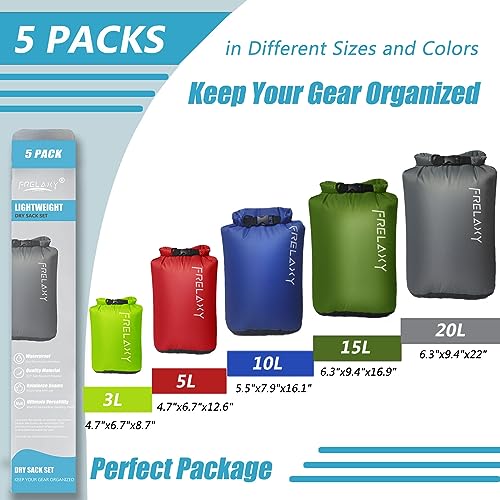 Ultralight Waterproof Dry Bag Set - 5 Sizes for Outdoor Gear
