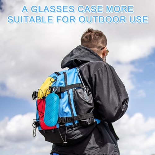 Swim Goggle Case - Light Blue Protective Silicone Zipper Case