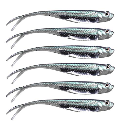 Soft Swimbait Fishing Lures 2.95'' - 6 Pcs with Realistic Action