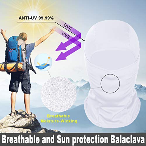 Lightweight UV Balaclava Ski Mask for Men & Women - New White