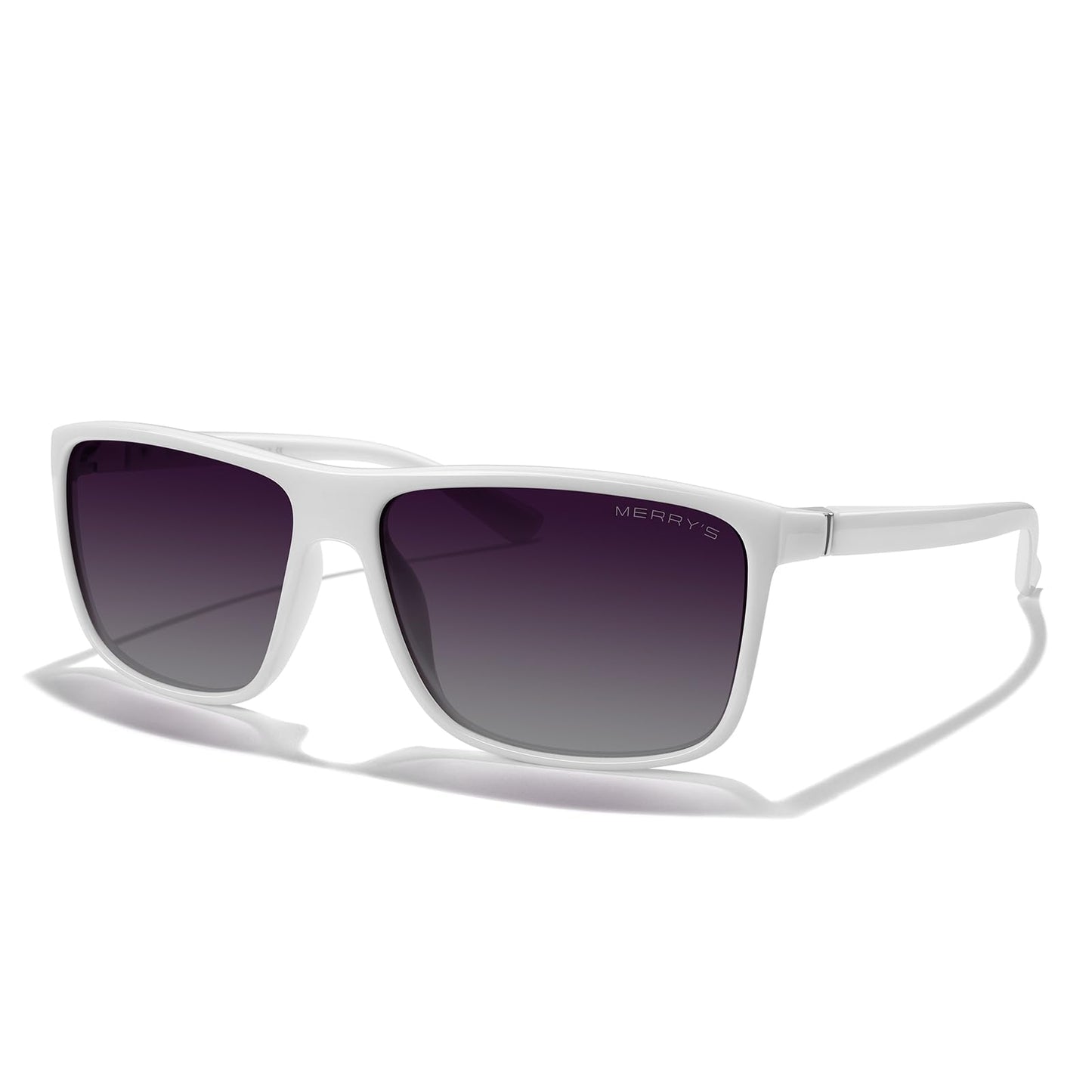 MERRY'S Rectangular Polarized Sports Sunglasses for Men Women Cycling Driving Fishing UV400 Protection S8225