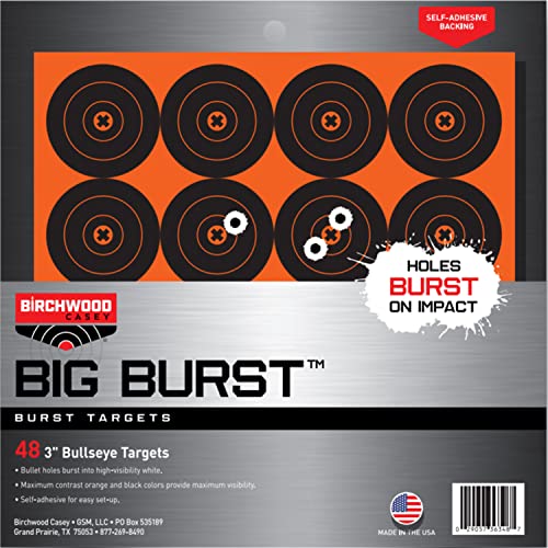 Big Burst Reactive Bullseye Shooting Targets - 3" - 3 Count