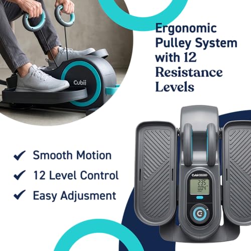 Under Desk Elliptical Bike with Resistance Bands - Multicolor