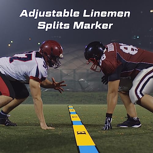 Adjustable Football Linemen Splits Marker - 39 FT Vinyl Yard Marker with 8 Letter Strips