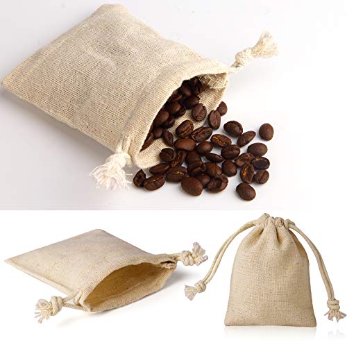 20-Piece Cotton Drawstring Bags - 3x3.7 Inch Small Jewelry & Spice Pouches