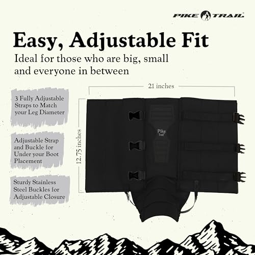 Snake Leg Gaiters - Waterproof & Bite Protective Leg Gear - Black