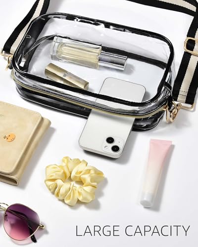 Clear Stadium Event Bag | Waterproof Crossbody with Adjustable Strap
