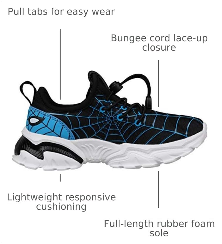 BRONAX Kids Tennis Shoes Big Little Boys Black Blue Sports Sneakers KD7 Variation 6