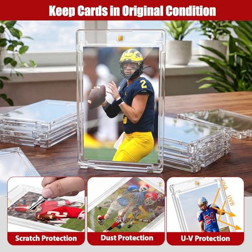 130PT Magnetic Card Holders for Thick Trading Cards - 15ct