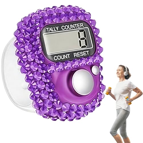 Electronic Tally Counter with Display - Resettable, Purple