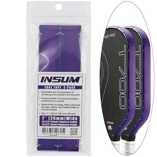 Pickleball Paddle Edge Guard Tape - Pre-Cut V, 26mm Width - Scales Purple
