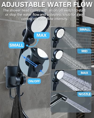 Beviliu 6000mAh Portable Camping Shower with Dual Display – Rechargeable Outdoor Shower