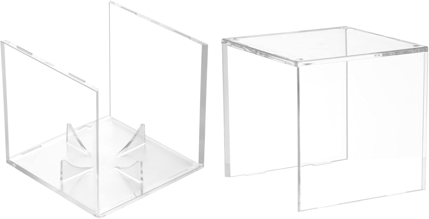 Skiennix Baseball Display Case - UV Protected Acrylic Cube for Memorabilia | 2 Pack