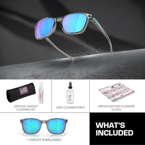 Oakley Ojector 0OO9018 Sunglasses Grey Ink Frame w/Prizm Sapphire Polarized Lenses With Official Eyewear Kit